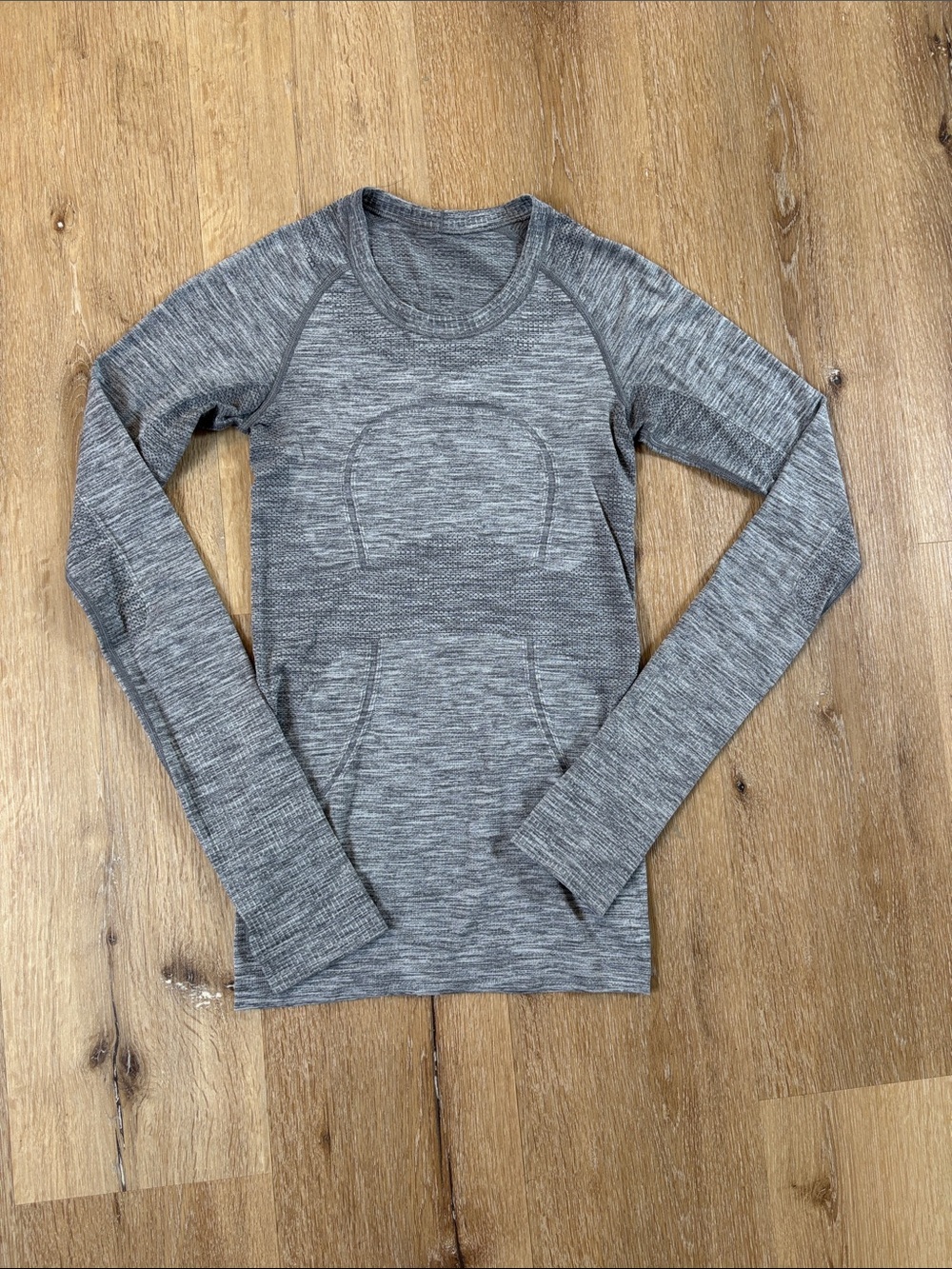 Lululemon Heathered Grey Swiftly Tech Long-Sleeve Athletic Top